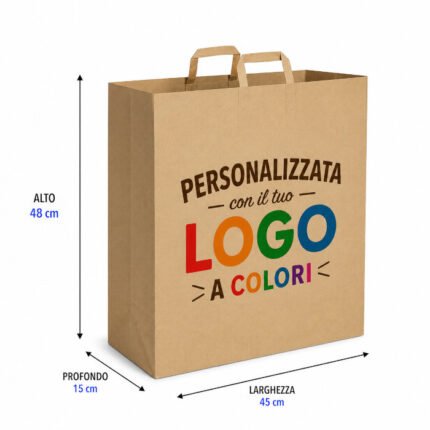 Shopper 45x48 h x15 avana piatto