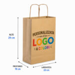 Shopper 22x29 h x10 avana ritorto