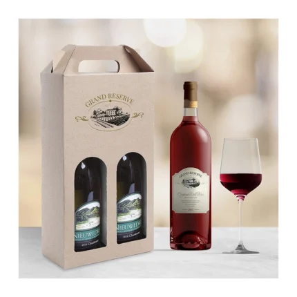 Wine Box per 2 bottiglie Avana